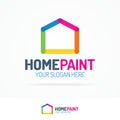 Home paint logo set flat style