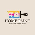 home painting logo ilustration design