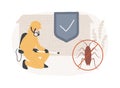 Home pest insects control isolated concept vector illustration.