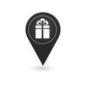 Home pin , Map pin icon on a white background