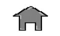 Houses vector with house pixel shaped vector.