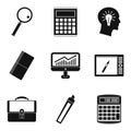 Home place icons set, simple style Royalty Free Stock Photo