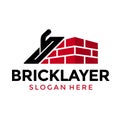 Home plastering logo design vector Royalty Free Stock Photo