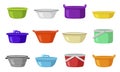 Home plastic dish, pan basin bright set