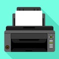 Home plastic printer icon, flat style