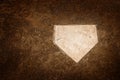 Home Plate on Baseball Field or Diamond Scoring Royalty Free Stock Photo