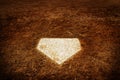 Home Plate Baseball Score in Game Royalty Free Stock Photo