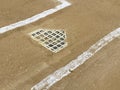 Home Plate and Batter Box Royalty Free Stock Photo