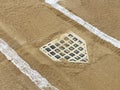 Home Plate and Batter Box Royalty Free Stock Photo