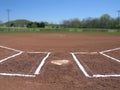 Home Plate & Batter's Box Royalty Free Stock Photo