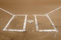 Home Plate and Batters Boxes Royalty Free Stock Photo