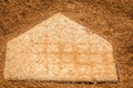 Home plate in the field Royalty Free Stock Photo