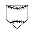 Home plate icon with baseball bats and ball Royalty Free Stock Photo