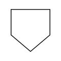 Home plate icon with baseball bats and ball Royalty Free Stock Photo