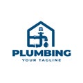 Home plumbing and heating service template Vector illustration design, symbol, icon Royalty Free Stock Photo