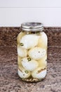 Home Preserved Pickled Eggs Royalty Free Stock Photo