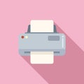 Home printer icon flat vector. Digital print Royalty Free Stock Photo
