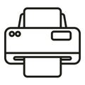 Home printer icon outline vector. Digital print Royalty Free Stock Photo