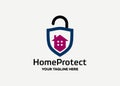 Home protect logo design template