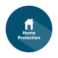 home protection badge on white