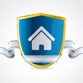 Home protection illustrated with shield