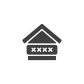 Home protection password vector icon