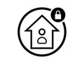 Home Quarantine Icon - Vector Template