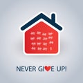 Home Quarantine Shoud End Soon - Never Give Up - Vector Concept Design Royalty Free Stock Photo