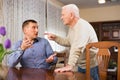 Home quarrel between father and adult son