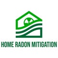 home radon mitigation flat minimalist logo design Royalty Free Stock Photo
