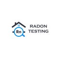 Home radon testing service logo. Rn pollution first alert kit, remediation logotype. Dangerous poisonous chemical