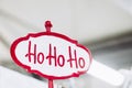 Decorative panel for Christmas parties with HoHoHo text