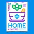 Home Remedies Creative Promotional Poster Vector