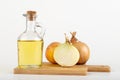 Home remedy for colds from onions. Squeezed vegetable juice in a bottle