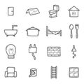 Home remodeling icons