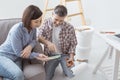 Couple doing a home makeover Royalty Free Stock Photo