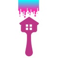 Home renovation icon. Painting service icon. Royalty Free Stock Photo