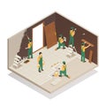 Home Renovation Isometric Composition