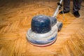 Home renovation, parquet sanding, polishing