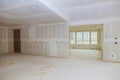 Home renovation in room full of under construction site Royalty Free Stock Photo