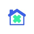 Home rent denied icon vector