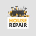 Home repair. Construction tools. Hand tools for home renovation Royalty Free Stock Photo