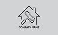 Home repair, house interior decoration vector illustration, logo concept icon Royalty Free Stock Photo