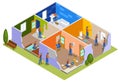Home Repair Isometric Composition