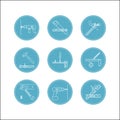 Home repair line icons