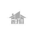 Home repair logo. House Real Estate icon isolated on white background Royalty Free Stock Photo