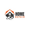 Home Repair Logo Template with handyman tools symbol