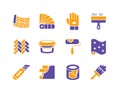 Home repair, remodelling, redecoration icon set Royalty Free Stock Photo