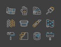 Home repair, remodelling, redecoration vector icon set Royalty Free Stock Photo