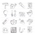 Home repair and renovation icons